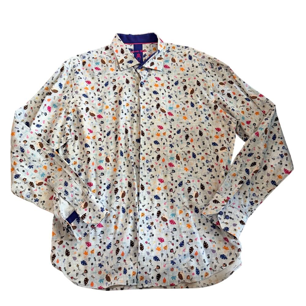 Luchiano Visconti Long Sleeve Shirt Hedgehog Fall Colorful Size XL